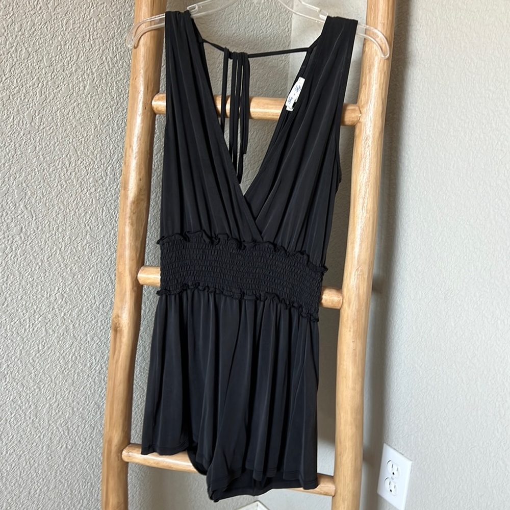 Black Stretchy Romper - Size M